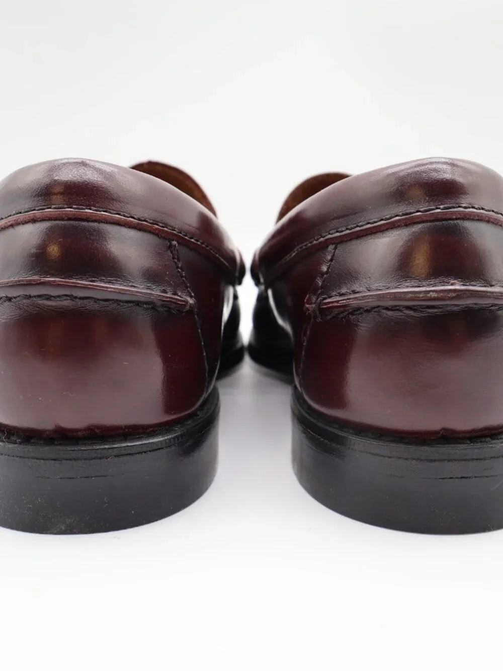 Barclay Vintage 70s 80s Mens 8 D Burgundy Leather Penny Loafers